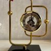 Modern Abstract Gold Frame Table Clock