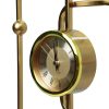 Modern Abstract Gold Table Clock on Black Base