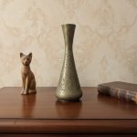 Antique Flower Brass Vase