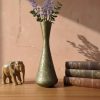 Antique Flower Brass Vase