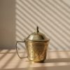 Brass Water Mug with Lid