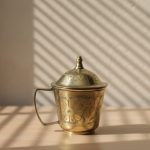Brass Water Mug with Lid