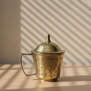 Brass Water Mug with Lid