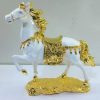 Majestic White & Gold Rearing Horse Figurine