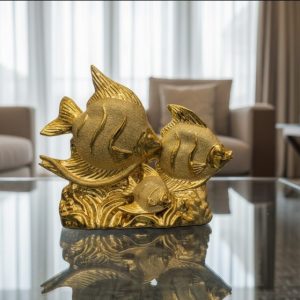 3 Golden Fish Sculpture – Royal Decor2