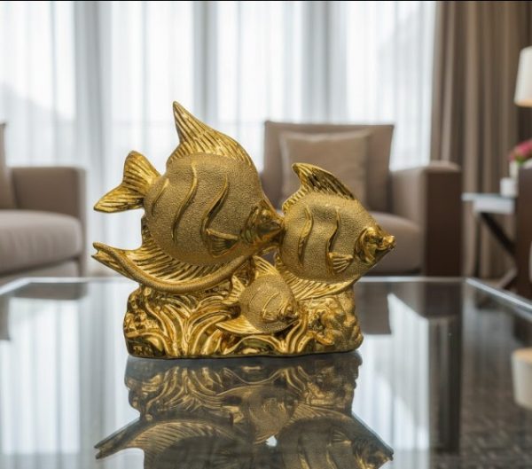 3 Golden Fish Sculpture – Royal Decor2