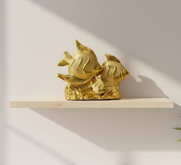 3 Golden Fish Sculpture – Royal Decor4