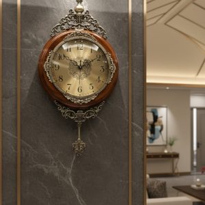 Antique Color Pendulum Wall Clock
