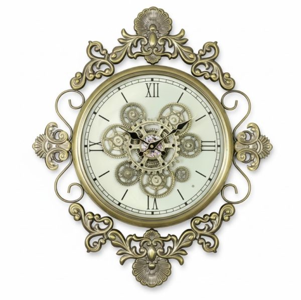 Antique Finish Gear Design Wall Clock