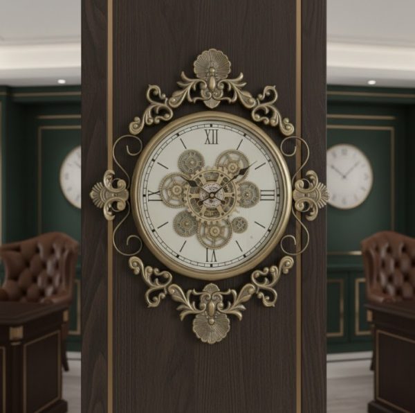 Antique Finish Gear Design Wall Clock3