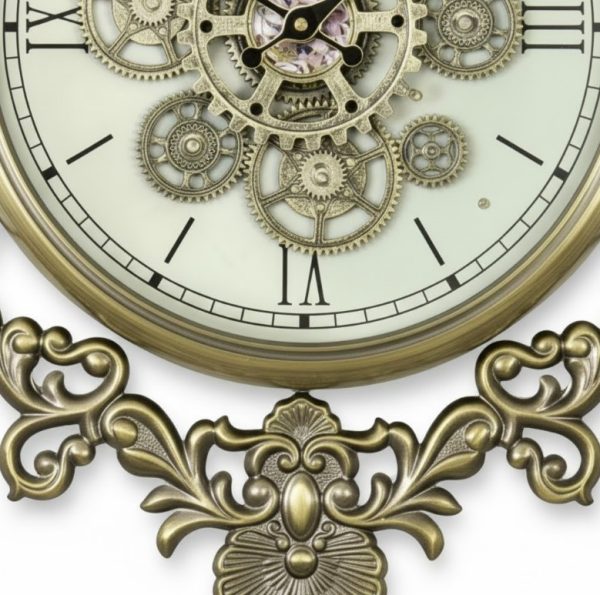 Antique Finish Gear Design Wall Clock4