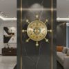 Antique Golden Nautical Design Wall Clock