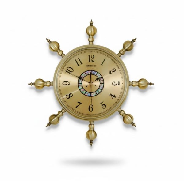 Antique Golden Nautical Design Wall Clock