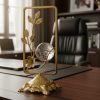 Crystal Ball Golden Leaf Style Gold Desk Ornament1