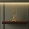 Crystal Ball Golden Leaf Style Gold Desk Ornament4