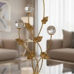 Crystal Ball Stone Tree Style Gold Desk Ornament4