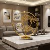 Crystal Ball and Glass Vase Golden Tree Round Desk Ornament1