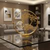 Crystal Ball and Glass Vase Golden Tree Round Desk Ornament2