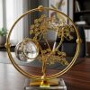 Crystal Ball and Glass Vase Golden Tree Round Desk Ornament3