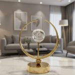 Crystal Ball and Golden Modern Vibe Round Desk Ornament
