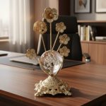 Crystal Stone Decor European Style Gold Desk Ornament3