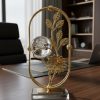 Crystal Stone and Vase Decor European Style Gold Desk Ornament2