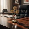 European Style Gold Desk Crystal Stone Deco4