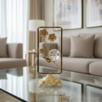 European Style Gold Desk Crystal Stone Decor Ornament2