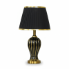 Black & Golden Ceramic Table Lamp with Black Fabric Shade