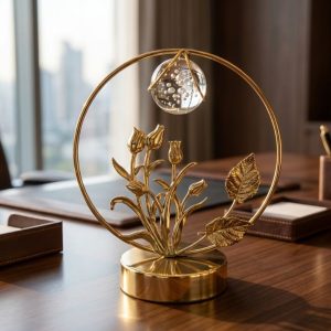 Gold Mini Desk Crystal Stone Decorative Ornament1