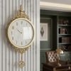 Golden Color Heavy Metal Pendulum Wall Clock2