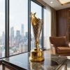 Golden & Silver Modern Star Style Award Trophy Decorative Ornament1