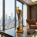 Golden & Silver Modern Star Style Award Trophy Decorative Ornament1