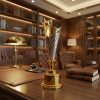 Golden & Silver Modern Star Style Award Trophy Decorative Ornament2
