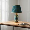 Green & Golden Ceramic Table Lamp with Green Fabric Shade589