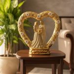 Heart Shape Cute Couple Figurine