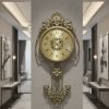 High Quality Full Metal Body Antique Golden Wall Clock3