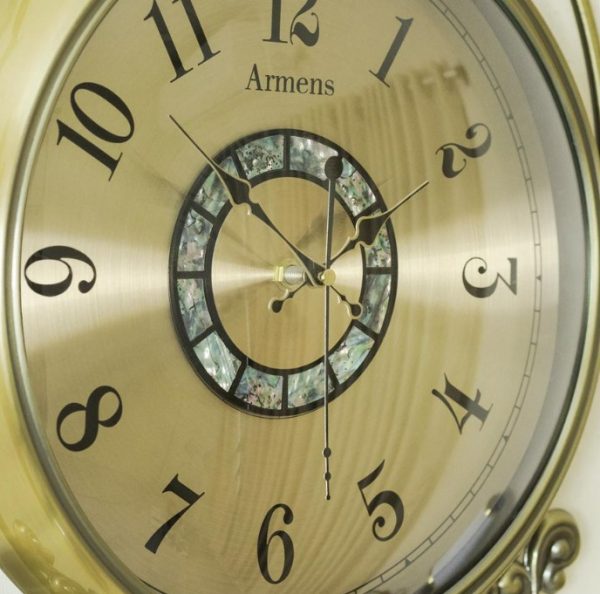 High Quality Full Metal Body Antique Golden Wall Clock45