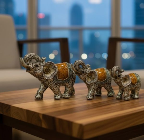 Modern European 3 Pcs Elephant Statue