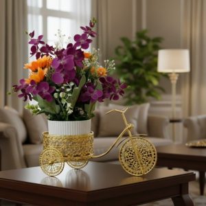 Modern Full Gold Metal Decorative Ornament Cycle1