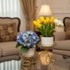 Modern Gold Metal and Glass Top Ornament Cycle2