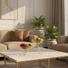 Modern Gold Metal and Glass Top Ornament Cycle4