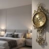 Premium Antique Golden Wall Clock Vintage