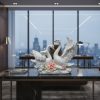 🦢 Modern Ceramic Swan Couple Gift Showpiece – Elegant Home Decor Accent2
